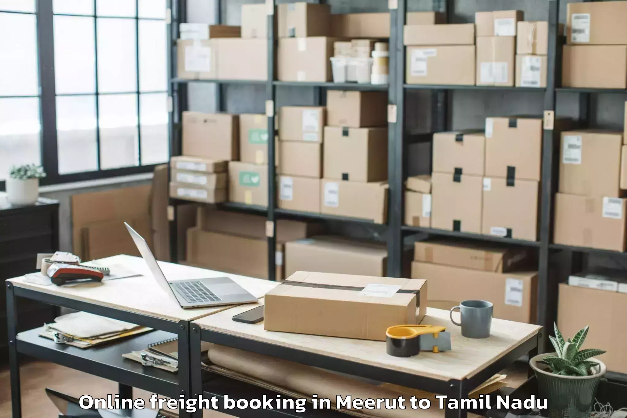 Leading Meerut to Manalurpettai Online Freight Booking Provider